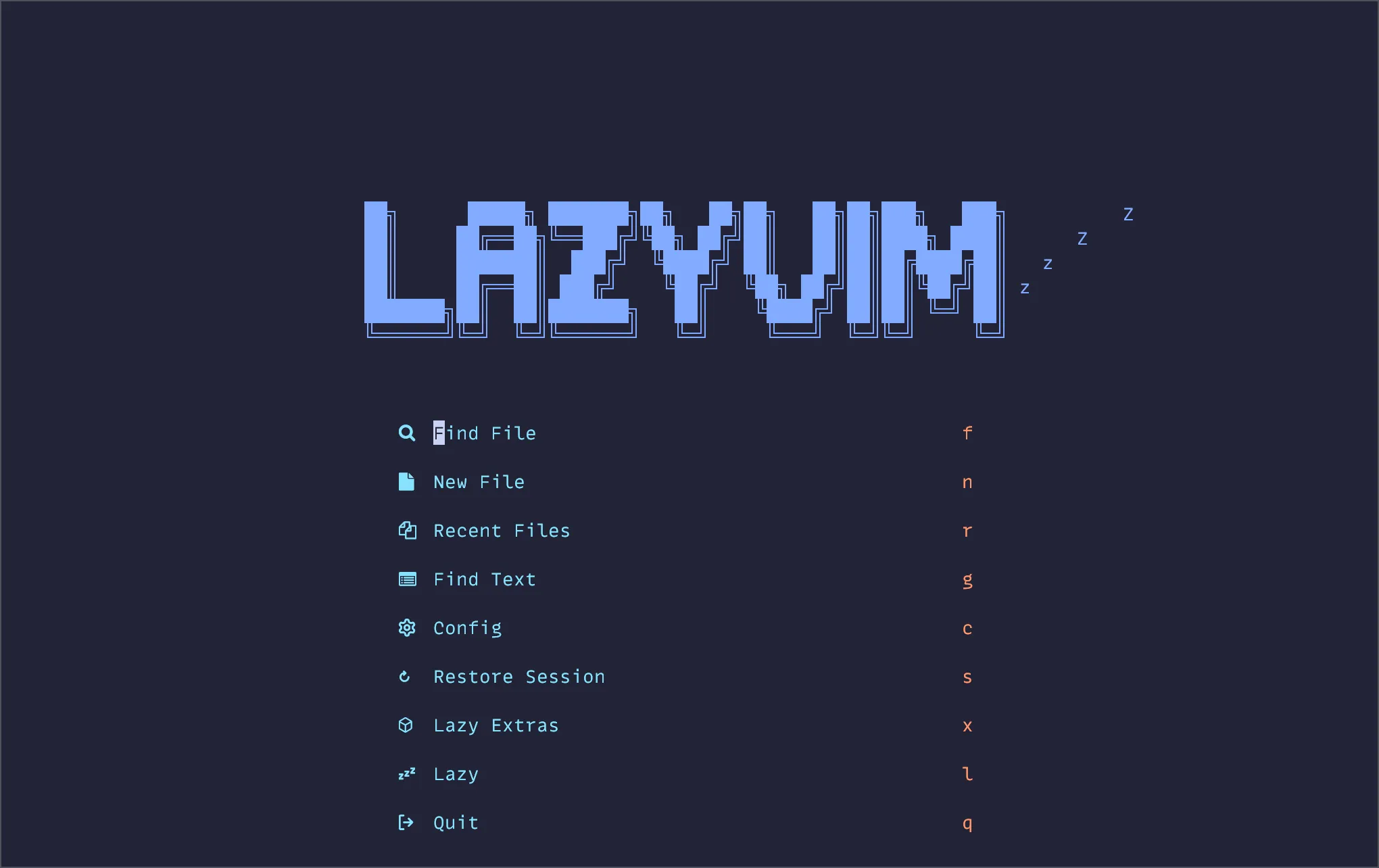 LazyVim Home Screen