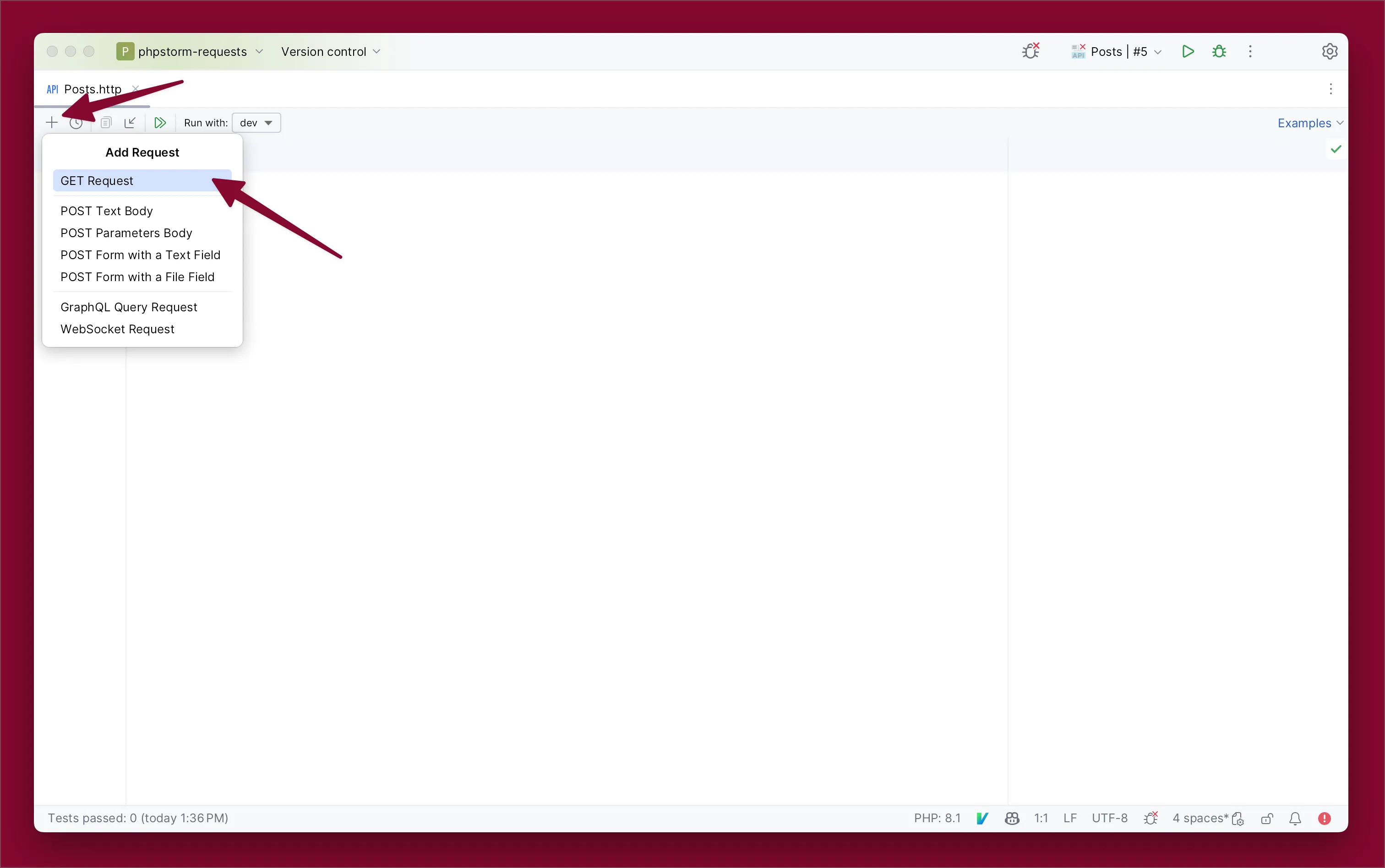 Create a GET Request
