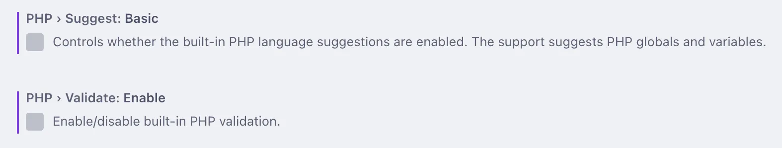 Disable Built-in PHP Support
