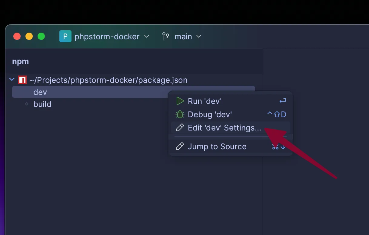 Edit npm configurations