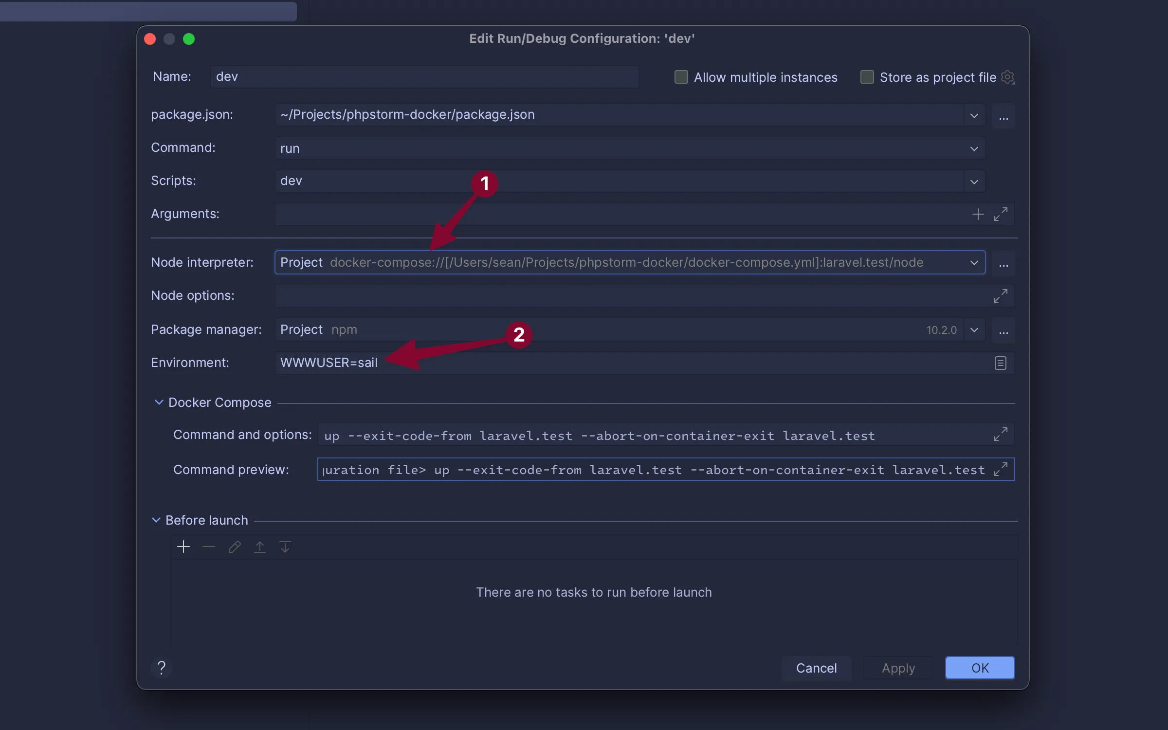 npm run configuration