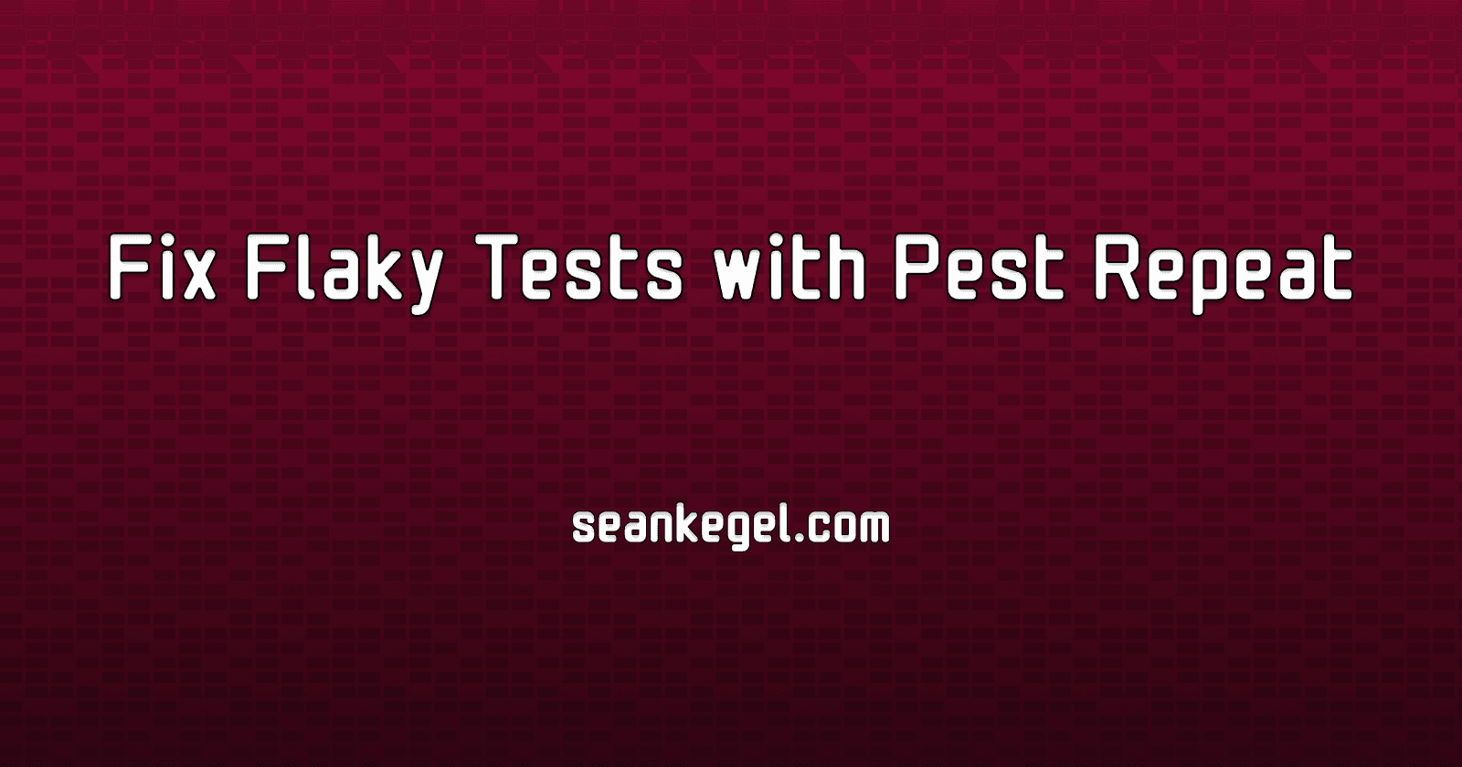 Fix Flaky Tests with Pest Repeat